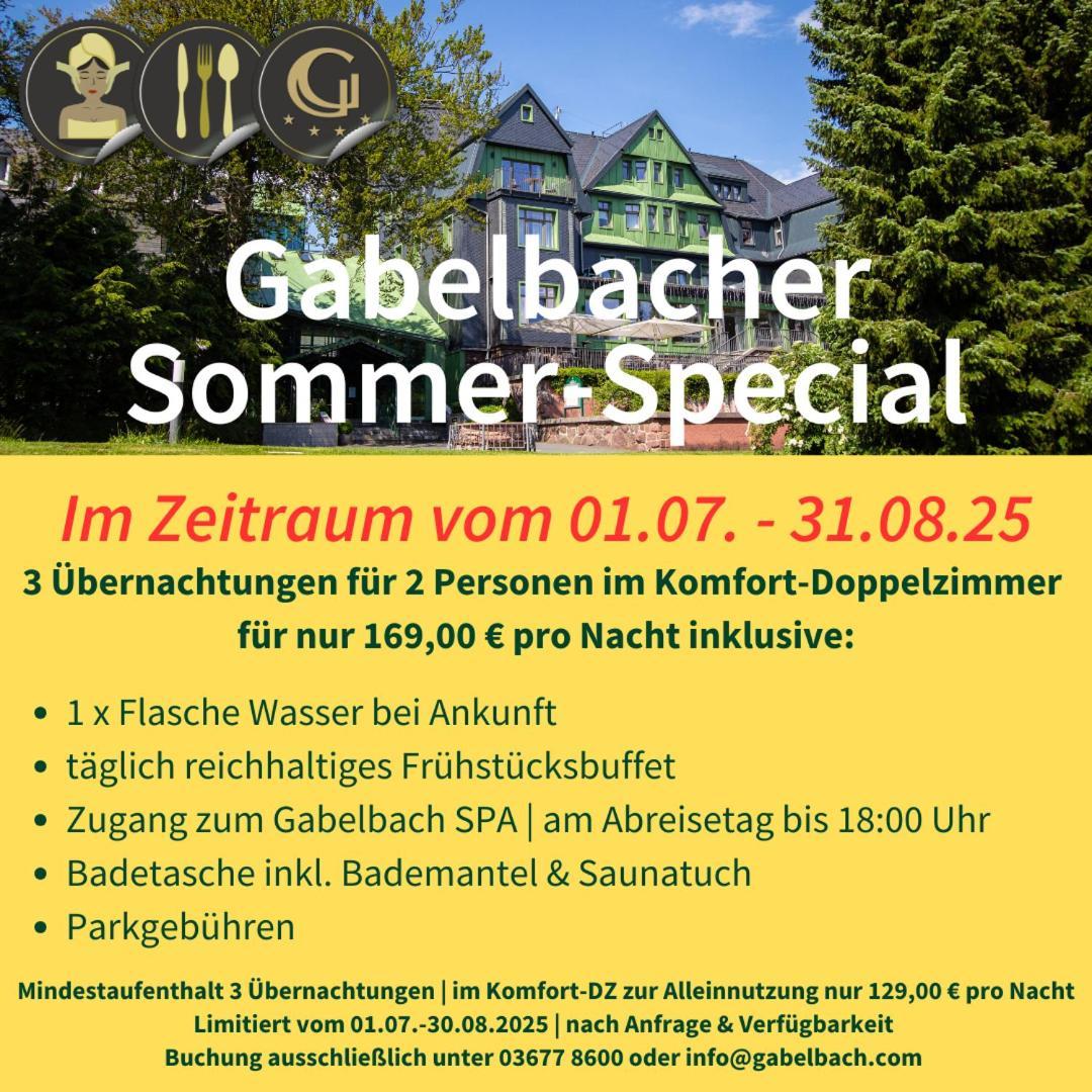 Berg&Spa Hotel Gabelbach Ilmenau Exterior foto